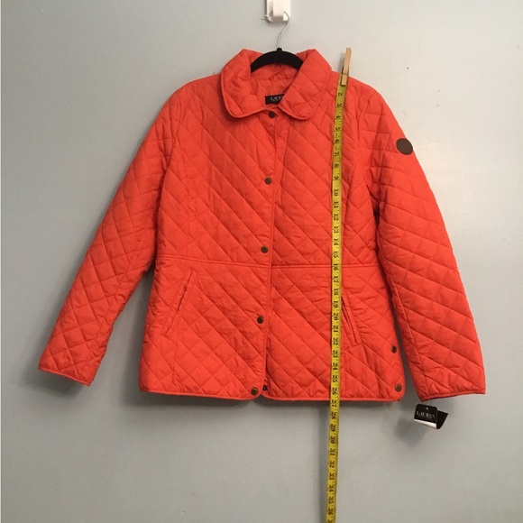 Ralph Lauren Orange Quilted Puffer Jacket - Picture 2 of 15